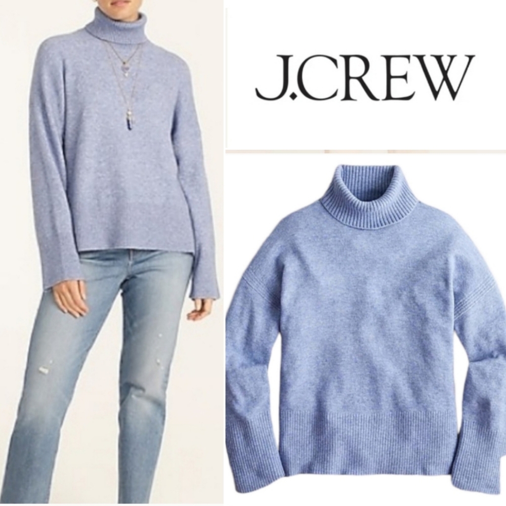 🆕️ J. Crew Merino Wool Alpaca Blend Turtleneck Sweater in Super Soft Yarn